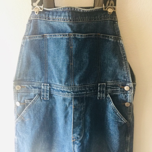 C. Boy overalls bib large medium dark EuC L - Picture 6 of 8